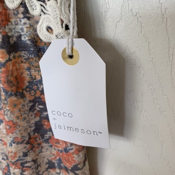 Coco Jaimeson Sleeveless Floral Crochet Fringe Top Women’s Small Multicolor NWT - Picture 4 of 11
